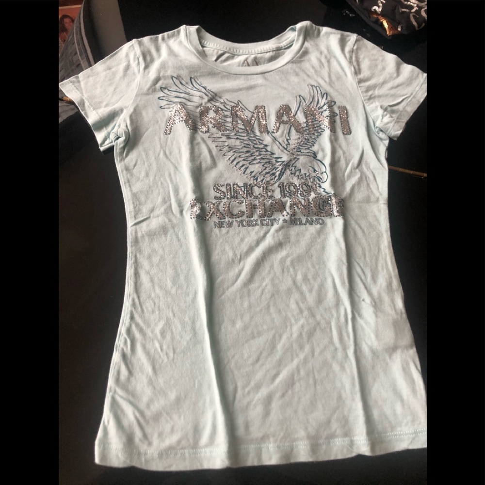 Armani Exchange Mint color Tee